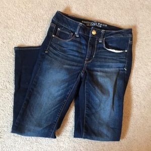 Dark wash skinny jeans